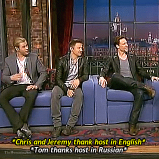 Russian Avengers Promotion, 17th April 2012: Pt.1 of 2 In which Tom is his usual loquacious self whi