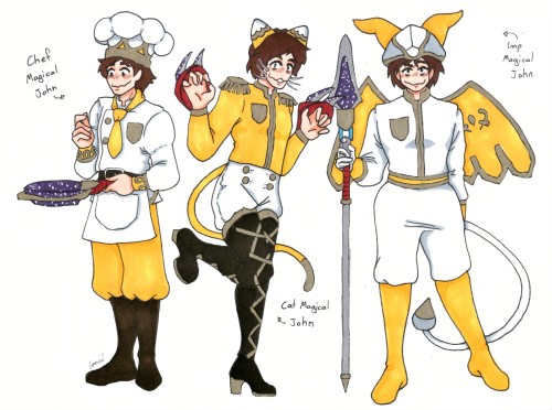 Well, here’s Magical John in Hero Clothing from every job in Miitopia.This took so long t