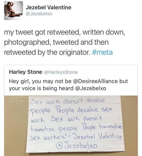 my tweet got retweeted, written down, photographed, tweeted and then retweeted. #meta #allthemeta #t
