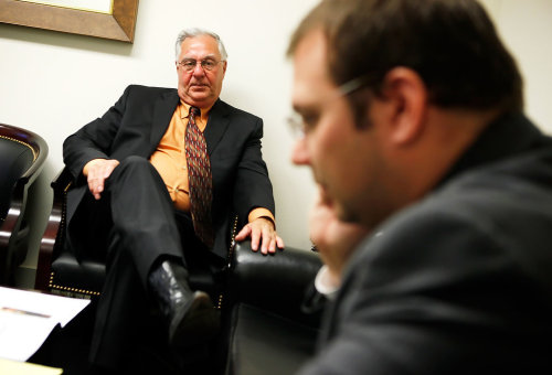 oldermaturelondon:Dick Armey, US Congressman.  Love this photo - kind of the look a boss gives his s