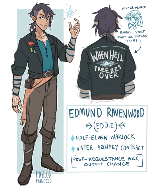 My dnd boy needed a wardrobe update!!! And since we’re heading into a new arc concerning his backsto