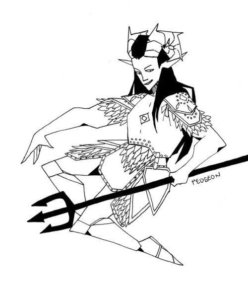 pedgeon:a d&d inktober commission :DInktober day 16: Angular