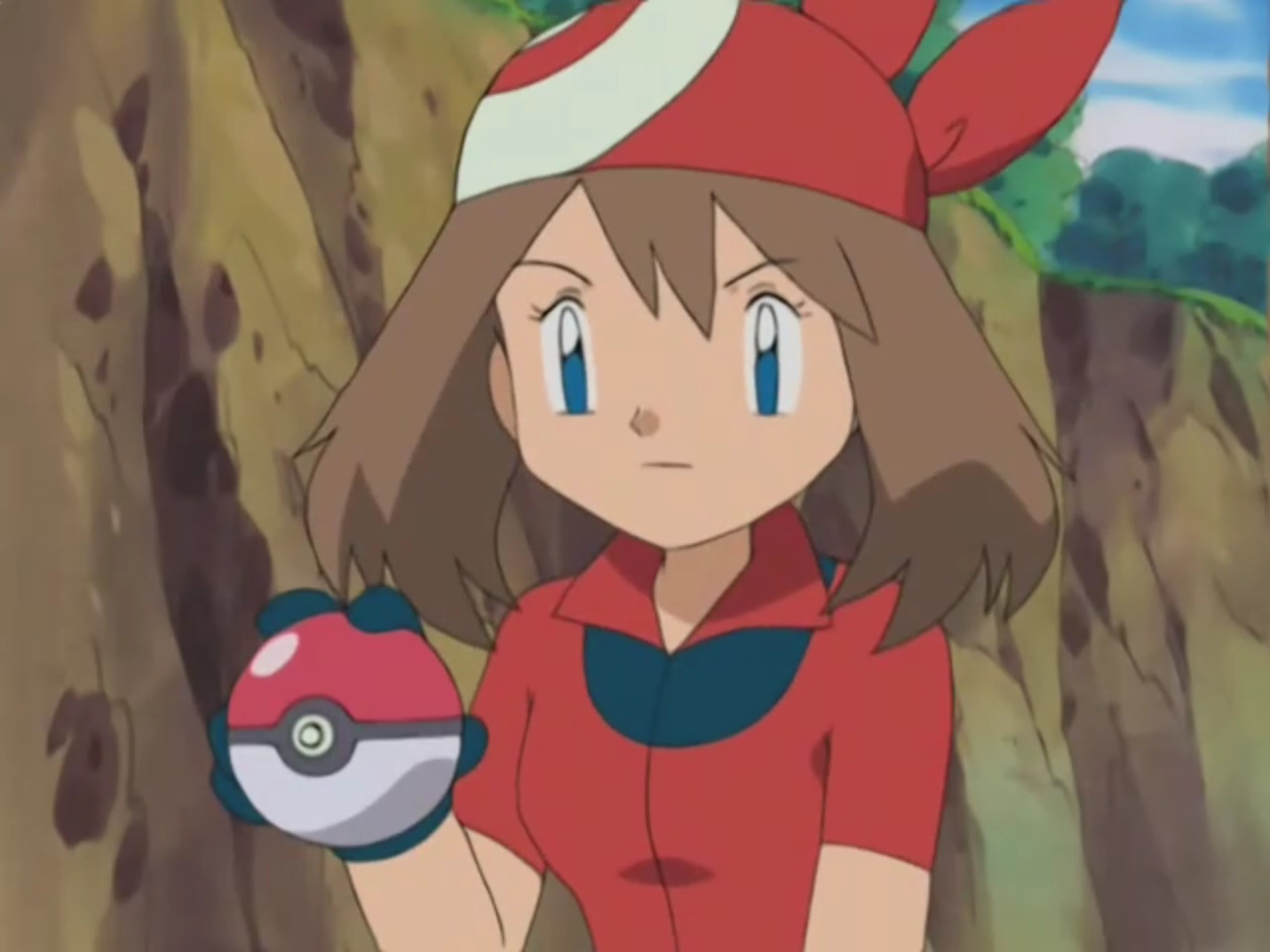 Red trainer pokemon anime screenshot