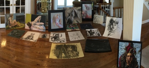 Setting Out My Art So I Can Get Ready For National Portfolio Day!!