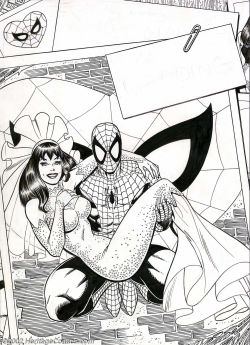 marvel1980s:  1992 - Ron Lim and John Romita’s covers for the Spider-Man Wedding TPB. 
