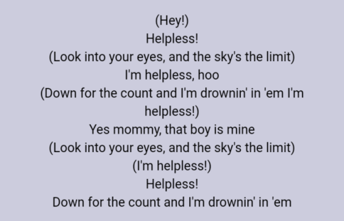 Hamilton Lyrics Helpless