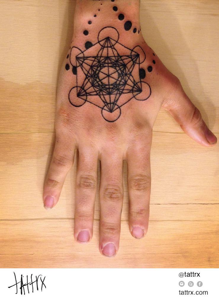 Tattoo uploaded by Sara Rose  Metatron cube sacred geometry tattoo   Tattoodo