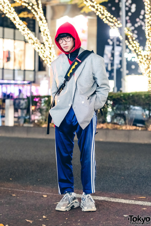 20-year-old Ryuma on the street in Harajuku at... | Tokyo Fashion