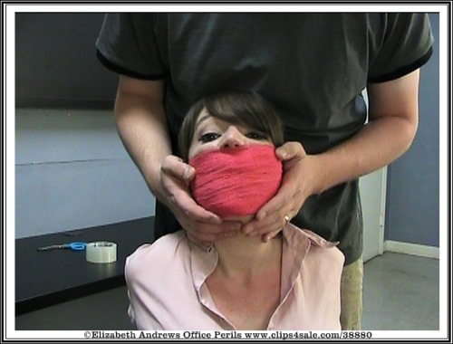 elizabethandrews:  My worn panties are shoved in my mouth. My painted lips are then covered in clear