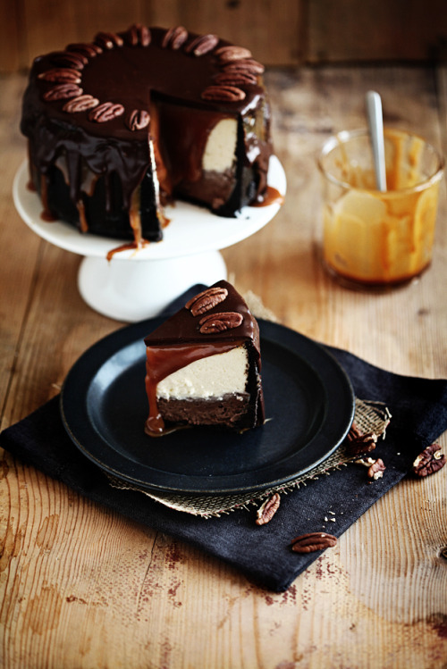 sweetoothgirl:CHOCOLATE CARAMEL CHEESECAKE