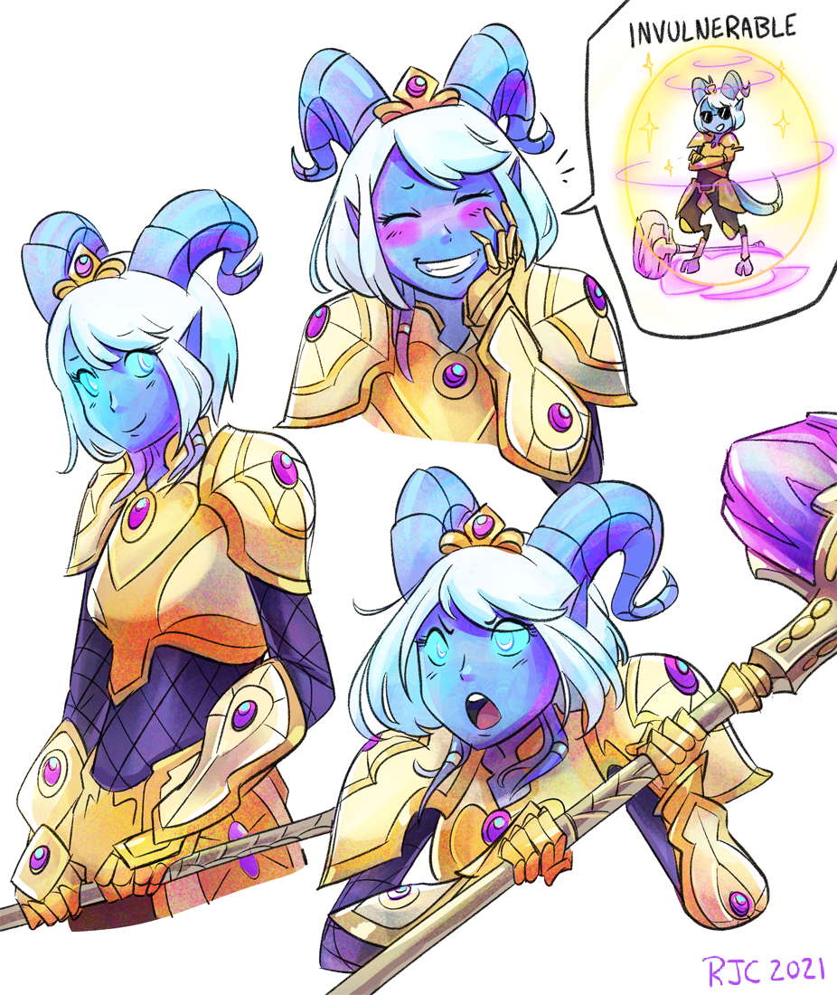 kirrys art — some anime-style drawings of Yrel from HotSu003c3