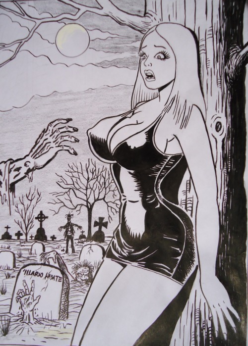 naughtyhalloweenart:  Boooobs by Mario Labate