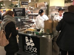 reverseracism:  White people buying chopped cheese in Whole Foods.   That logo on the bottom tho.