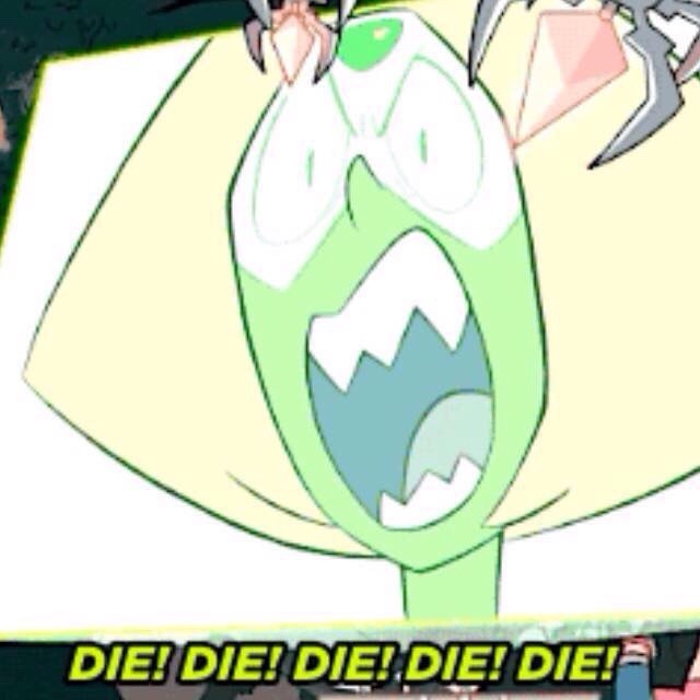 Peridot was just saying the the the the to the gems, she wasn&rsquo;t telling