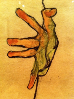 goingline:  Hand Study, 1912 Egon Schiele