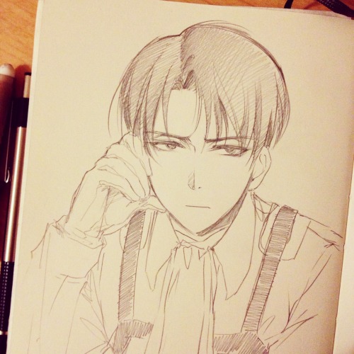mmmaoh:4/19/2014 - quick Levi sketch before going to bed zzzzzz