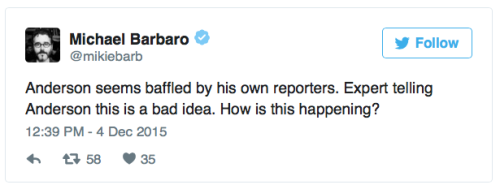 micdotcom:  Cable news just ended the San Bernardino suspects’ apartment In something that viewed like a parody of sensationalist, dystopian media, MSNBC, CNN and other news outlets pried open the boarded doorway of suspects Syed Farook and Tashfeen