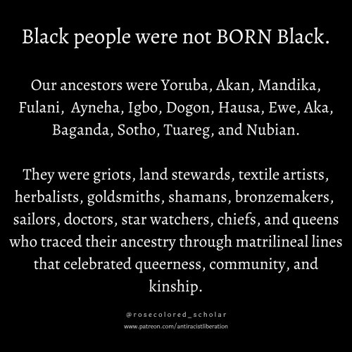 Referring to oneself as Black is done out of self-love and a desire to remember the extinguished sta