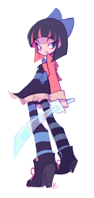 hahafish:  and then i thought ‘Panty and Stocking with short hair’and i said &ldquo;YES&rdquo;click for better quality  