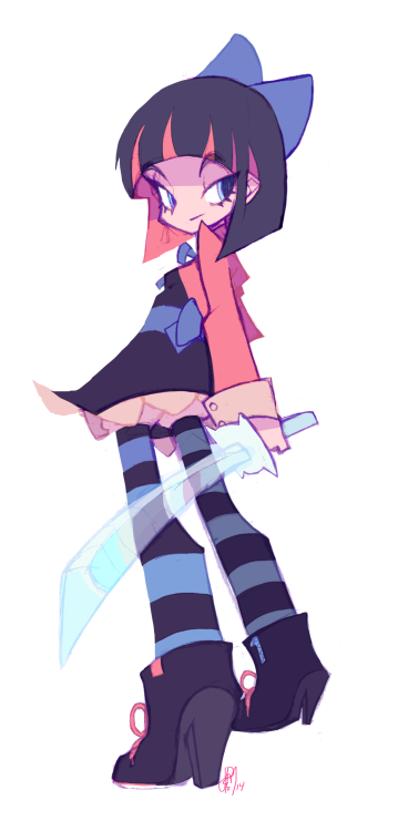 hahafish:  and then i thought ‘Panty and Stocking with short hair’and i said “YES”click for better quality  