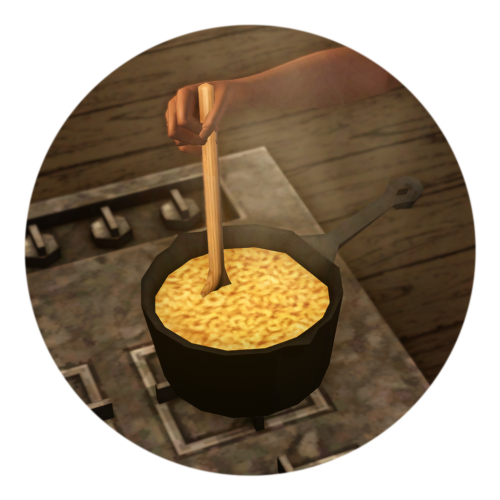 omedievalpixel: ✤ ✤ Default Replacement Cookware - Pt 1 ✤ ✤ Three separate files - a cast iron fryin