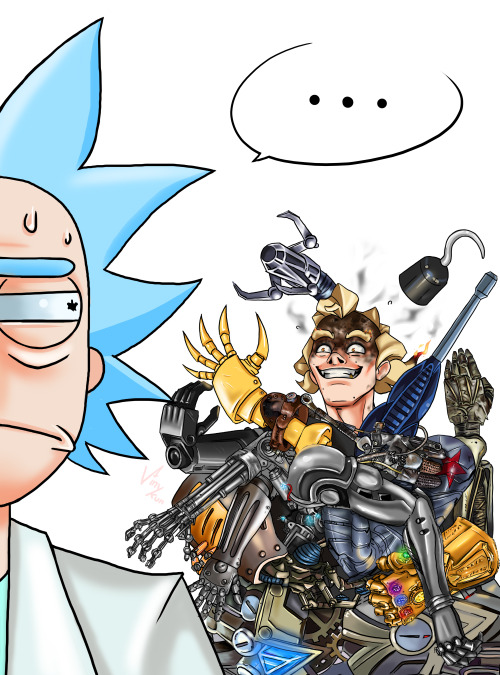 Another Rick/Rat Crossover !You can test your pop-culture by finding all the arms references! Enjooo