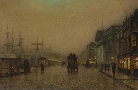 Salthouse Dock, Liverpool, John Atkinson Grimshaw Medium: oil,canvas