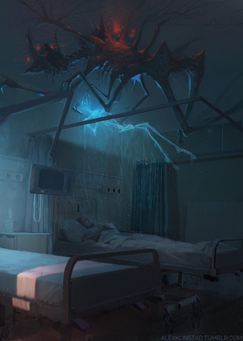 conceptartworld:Check out this creepy creature illustration by concept artist Alex Konstad! http://goo.gl/snlMPw‘It was always there, It was always watching. As he closed his eyes for one final time, It finally said hello.’