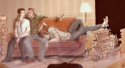 this-is-it-the-alpaca-lips:  (Source) This is my favorite kind of Destiel art. Like, when it includes Sam, it’s 5308645869483785% better. Cause who even wants Destiel if Sam’s not a part of it?