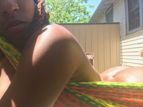 renaissanceamazon:  The first thing I did when I touched down in #NewOrleans  is get naked and saturate my skin with sun melted #cocoabutter and lay in the sun; because that #swampair has the right ingredients to nourish my skin and make it glow. I need