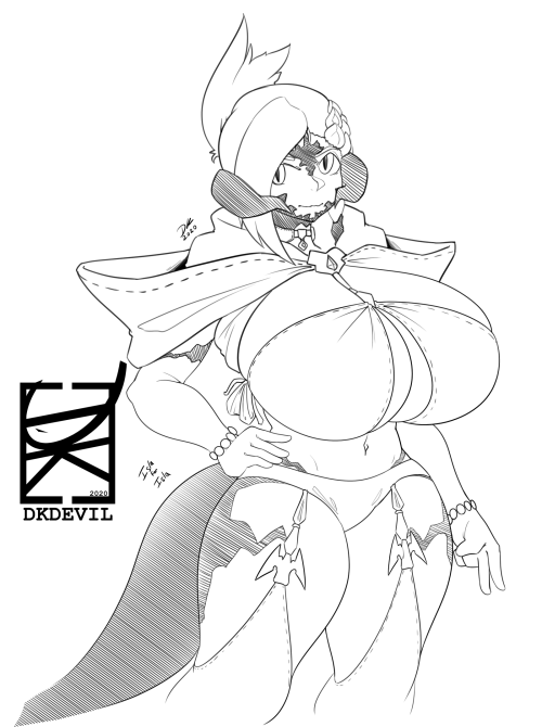 dkdevil:  Here’s another stream sketch commission I took, this time for Isla of their FFXIV characte