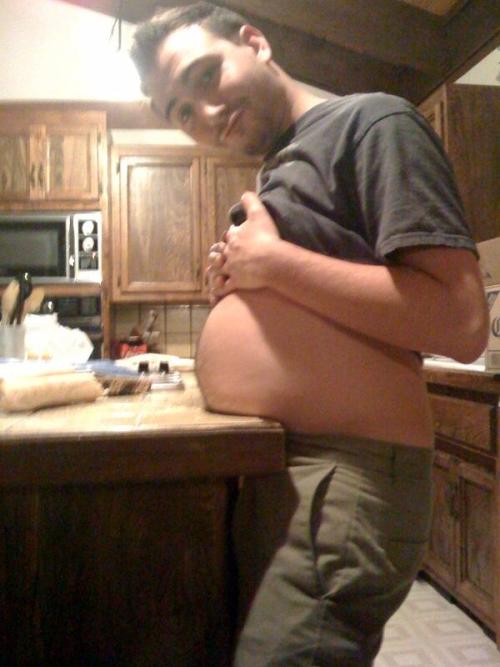 growingballgut:  hxtp:  It;s almost big enough to need it’s own shelf! But let’s just stuff it until it’s almost ready to pop.  —HXTP  Love the gut! Keep gaining! 