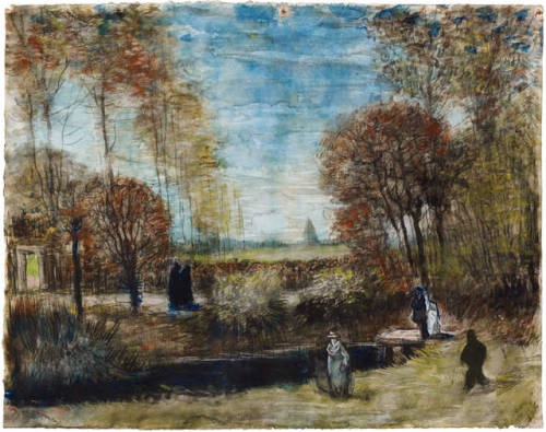 The Garden of the Parsonage at Nuenen   -   Vincent van Gogh, 1885Dutch, 1853-1890Watercolour on pap