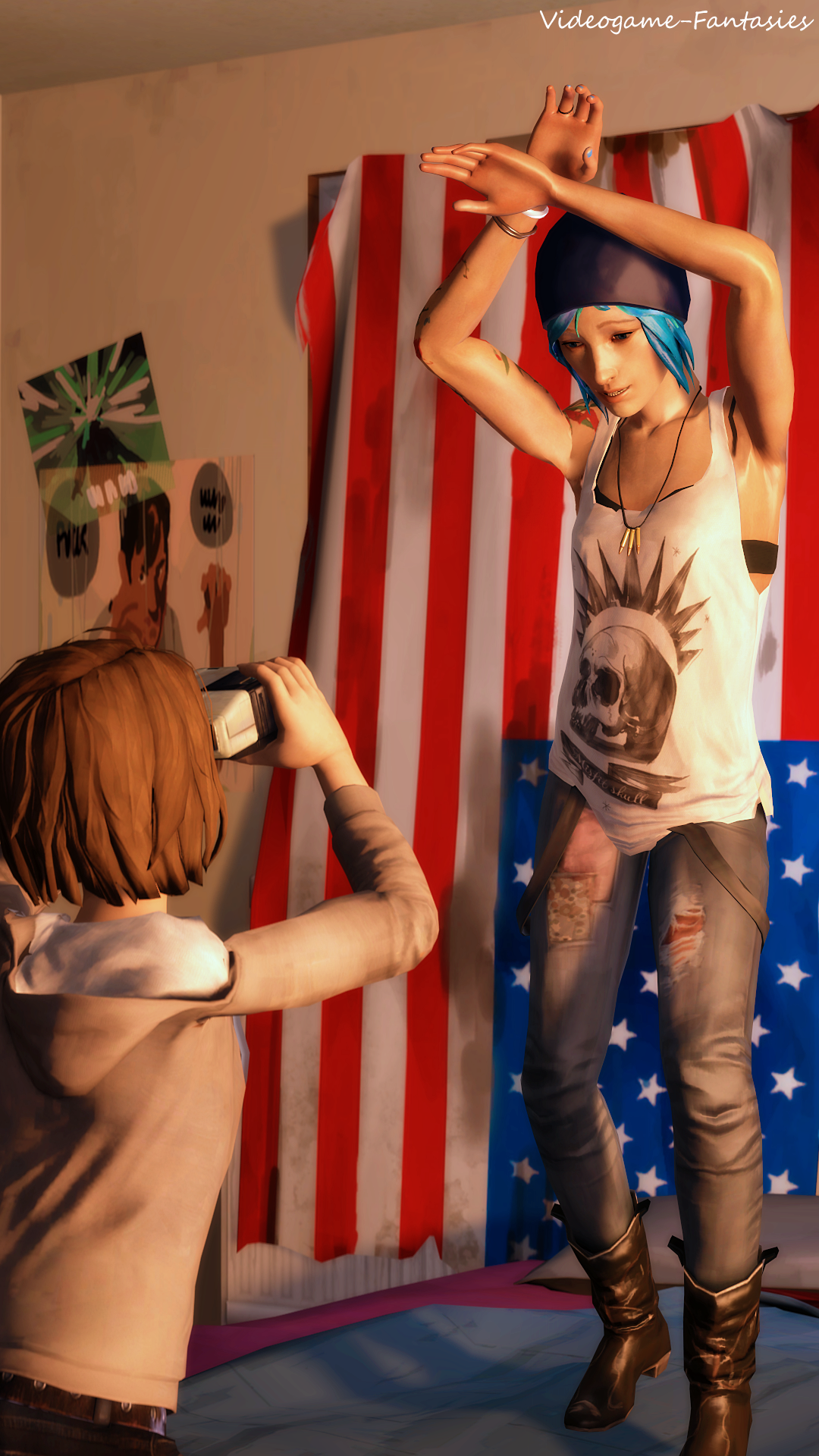 videogame-fantasies:  Chloe’s photo-shoot (Short Comic preview)   So i finally