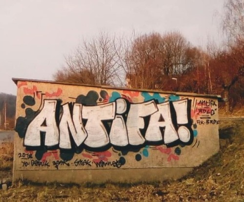 Antifa graff in Saxony, Germany
