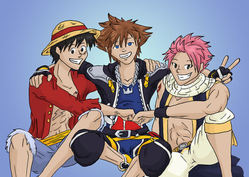 The first in a (huge) series of One Piece, Kingdom Hearts and Fairy Tail crossover. Starting with th