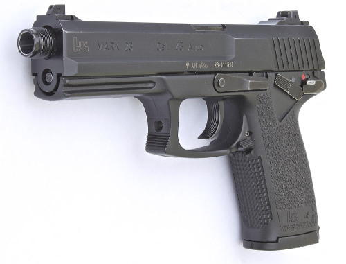 gunrunnerhell:MARK 23A large .45 ACP handgun made by Heckler &amp; Koch, it’s nearly as big as a Des