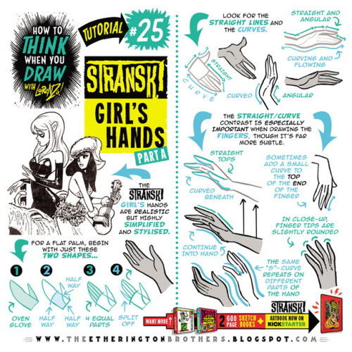 etheringtonbrothers:How to draw STRANSKI GIRL’S HANDS. The Kickstarter is HERE!Lorenzo!