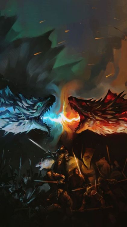 Game of thrones, tv series, dragons&rsquo; fight, fan art, 720x1280 wallpaper @wallpapersmug : h