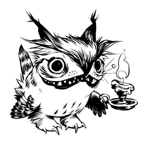 One of @leppu‘s doorowls to test Manga Studio 5 with. What a fabulous program for inking!