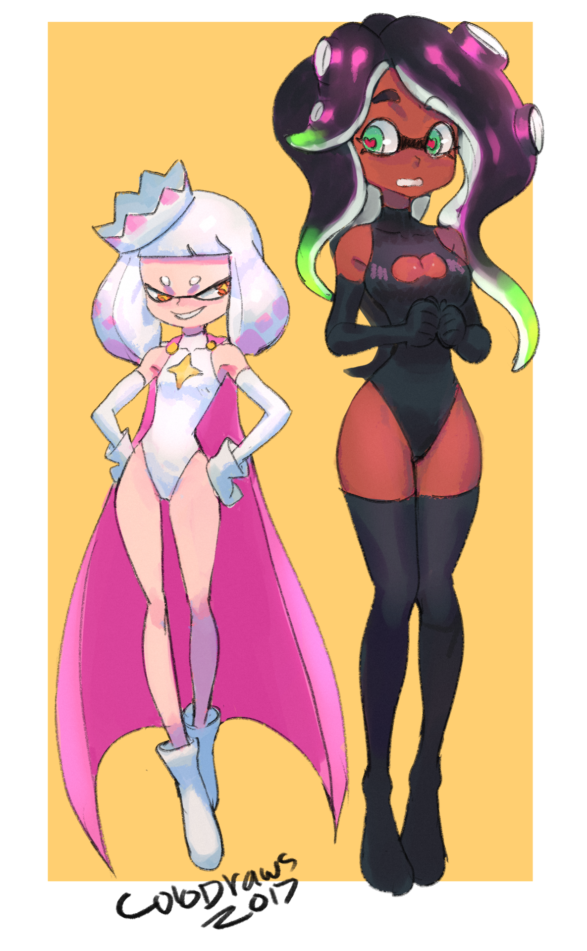 colodraws:  super costumes for this upcoming splatfest! flight or invisibility? twitter