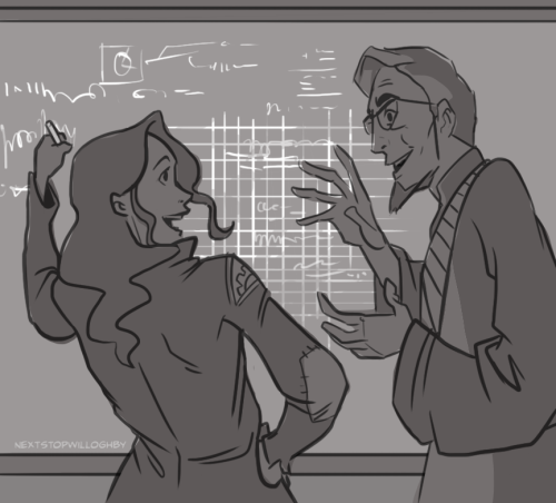 superliz6:itsrevydutch:ruminantmonk:nextstopwilloghby:Brotp: Asami &amp; Baatar Sr. geeking out over