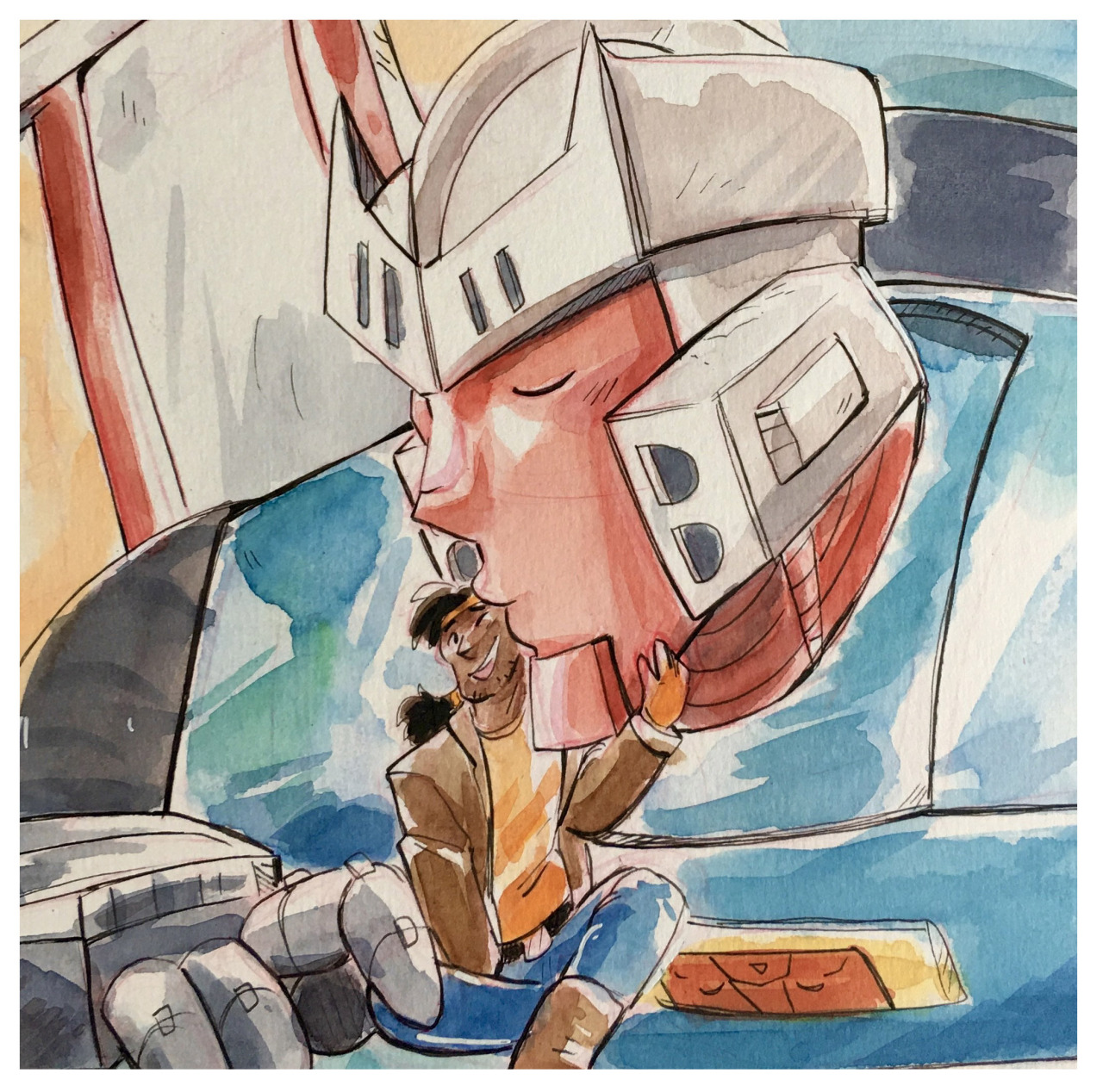“Tracks... If you wanted a taste, you could’ve just asked ;]” 

“Raoul!!” #he didnt expect that much tongue  #once in a blue moon ill post some shit like this and get too embarrassed because i dont do this #g/t#tracksraoul#transformers #uhhh ask to tag #tracks#g1#maccadam#suggestive#my art #i read a fic once where they kissed and tracks got overeager and its fried my mind ever since  #delete later maybe god aa