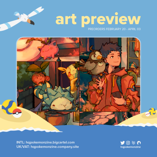  A preview of my illustration for This Side of Paradise, a Haikyuu x Pokemon travel zine, @/hqpokemo