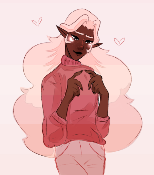 galras:  our dear princess is thinking about how much she loves girls (ㅅ´ ˘ `)♡