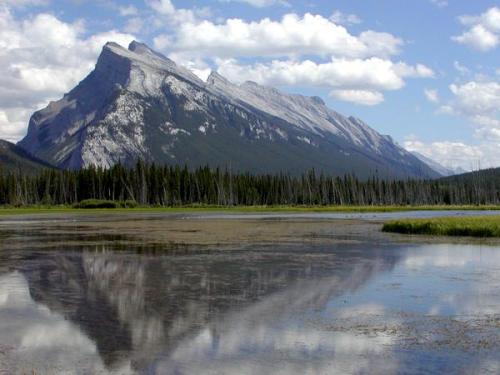 chrishotrod2000: Mount Rundle and its reflection, Banff, Canada.