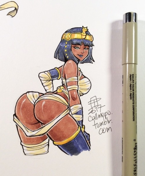 callmepo:  Menat tiny doodle - take 2.    It usually takes a few tries to figure out a character design and why she seems to be so popular… I think I have a good idea now.  < |D’‘‘‘‘‘‘