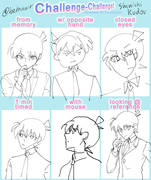 ask-incorrect-kaishin:Drawing meme done with Kaito and Shinichi