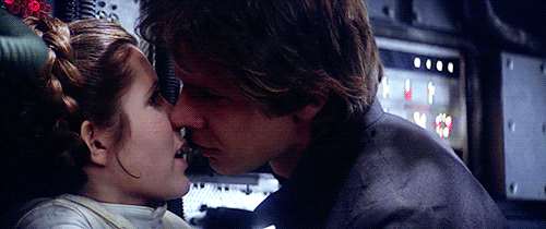 marcus-kane:Han x Leia Kisses in Episode V 