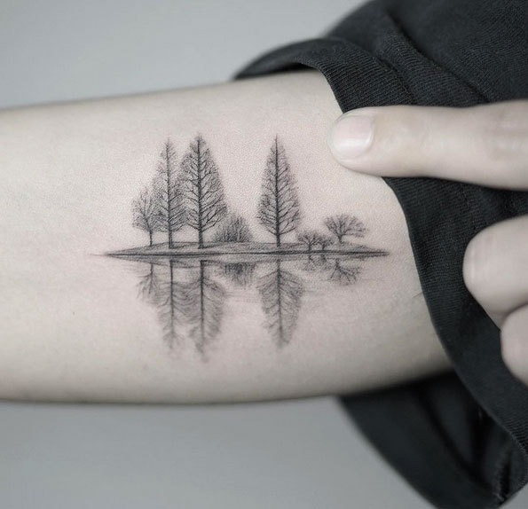tattoos-org:  Dotwork Forest Tattoo Artist: Nando Tattoo Booking: open Kakao ID :